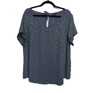 Torrid Star Patterned Short Sleeve Shirt
